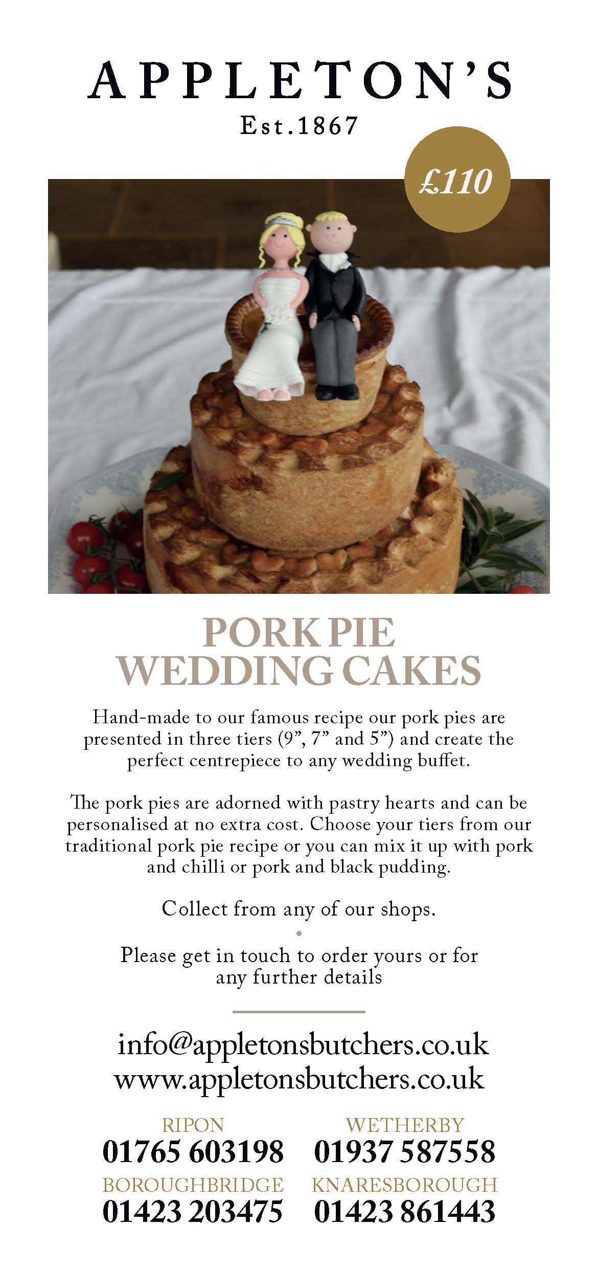 Pork Pie Wedding Cake